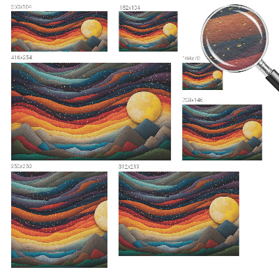 Papel de parede para quarto Montanhas coloridas