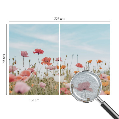 Papel de parede para quarto Flores de papoula