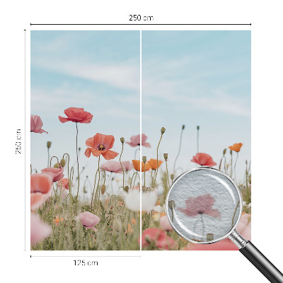 Papel de parede para quarto Flores de papoula