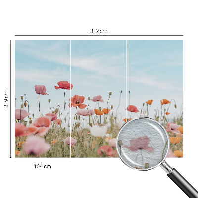 Papel de parede para quarto Flores de papoula