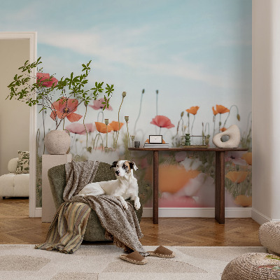 Papel de parede para quarto Flores de papoula