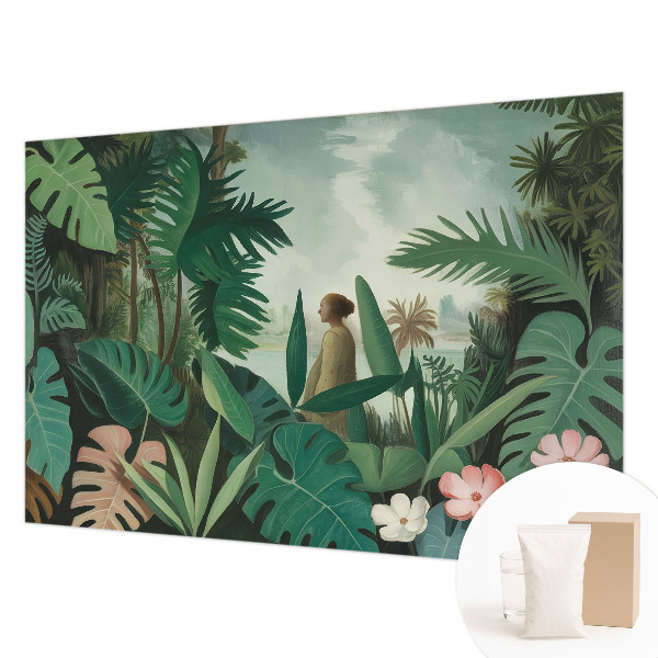 Mural de fotos na parede Selva exótica