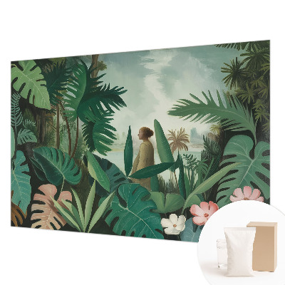 Mural de fotos na parede Selva exótica