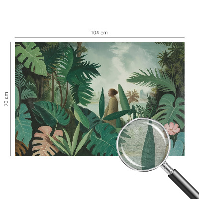 Mural de fotos na parede Selva exótica