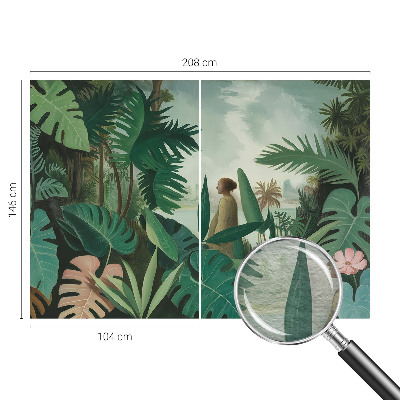 Mural de fotos na parede Selva exótica