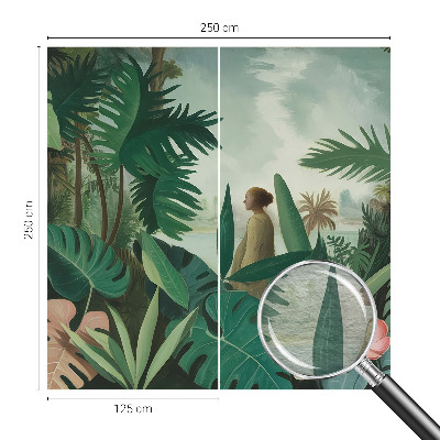 Mural de fotos na parede Selva exótica