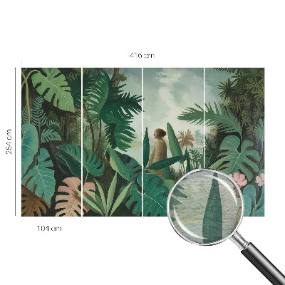 Mural de fotos na parede Selva exótica