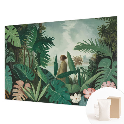 Mural de fotos na parede Selva exótica