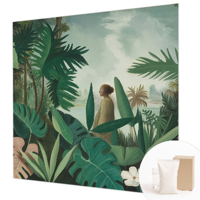 Mural de fotos na parede Selva exótica