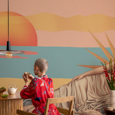 Papel de parede para quarto O Ocidente do Surrealismo