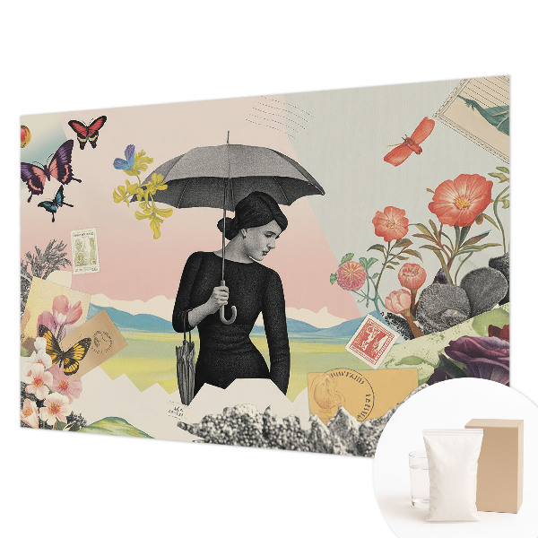 Papel de parede decorativo Colagem romântica