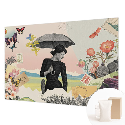 Papel de parede decorativo Colagem romântica