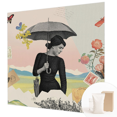 Papel de parede decorativo Colagem romântica