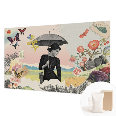 Papel de parede decorativo Colagem romântica