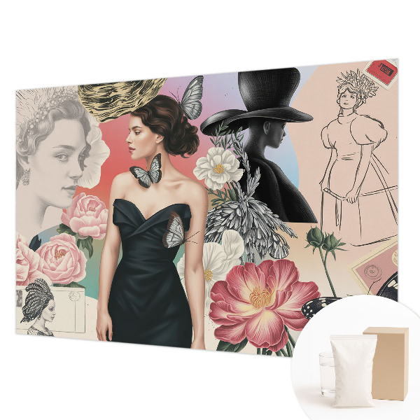 Papel de parede Flores e retratos