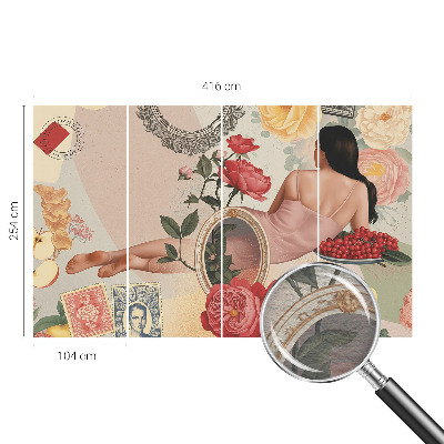 Papel de parede para sala Elegância floral