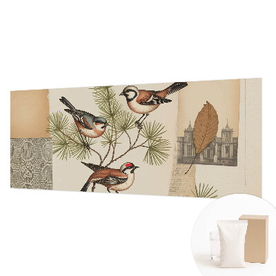 Papel de parede para quarto colagem de pássaros