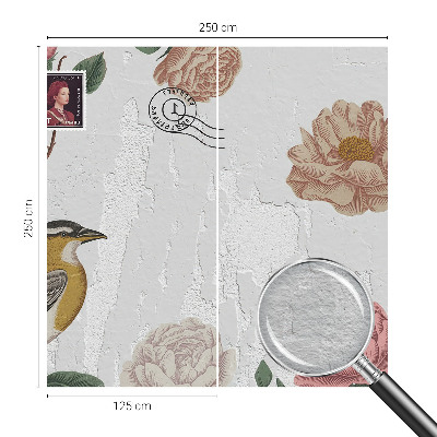 Papel de parede decorativo Flores vintage