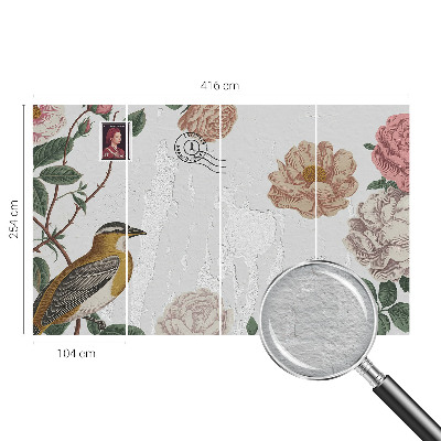 Papel de parede decorativo Flores vintage