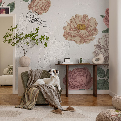 Papel de parede decorativo Flores vintage