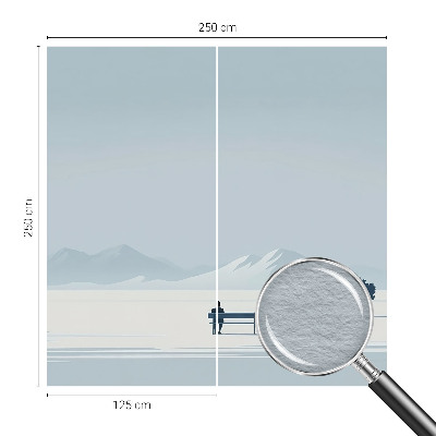 Papel de parede para quarto Paisagem minimalista