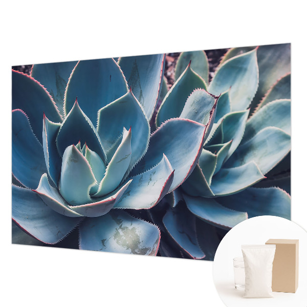 Papel de parede decorativo babosa verde