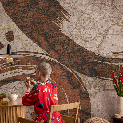 Mural de parede Mapa artístico