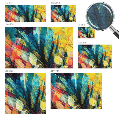 Mural de fotos na parede Folhas abstratas