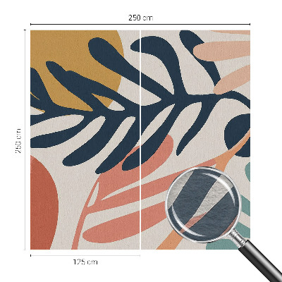 Mural de parede padrões de folhas