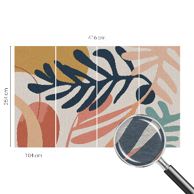 Mural de parede padrões de folhas