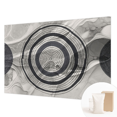 Papel de parede para sala Círculos cinzentos