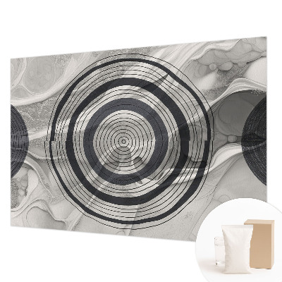 Papel de parede para sala Círculos cinzentos