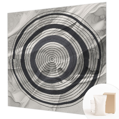Papel de parede para sala Círculos cinzentos