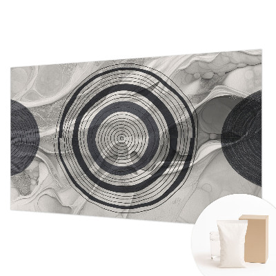 Papel de parede para sala Círculos cinzentos