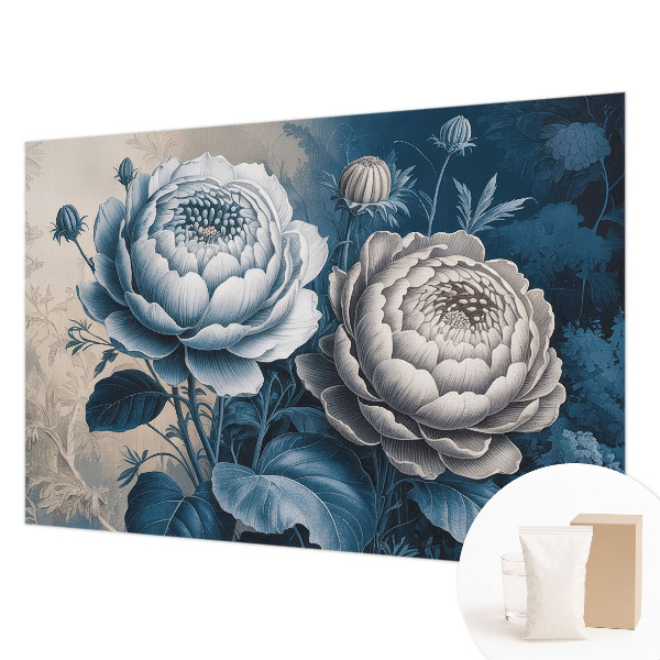 Papel de parede decorativo Flores românticas