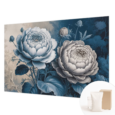 Papel de parede decorativo Flores românticas