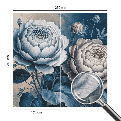 Papel de parede decorativo Flores românticas