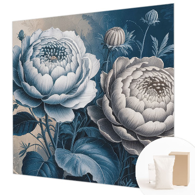 Papel de parede decorativo Flores românticas