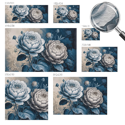 Papel de parede decorativo Flores românticas