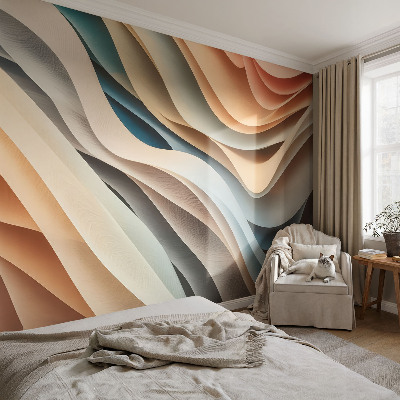 Papel de parede para quarto Formas onduladas
