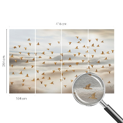 Mural de fotos na parede Pássaros em voo