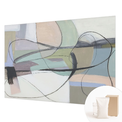 Papel de parede para quarto Linhas em tons pastel