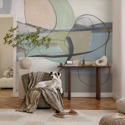 Papel de parede para quarto Linhas em tons pastel