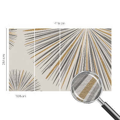 Papel de parede decorativo Leques geométricos