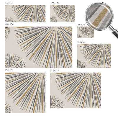 Papel de parede decorativo Leques geométricos