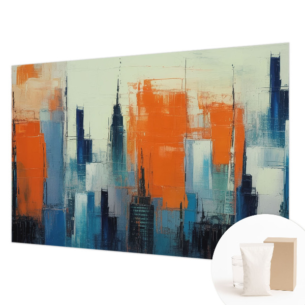 Papel de parede decorativo cidade abstrata