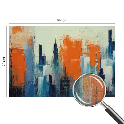 Papel de parede decorativo cidade abstrata