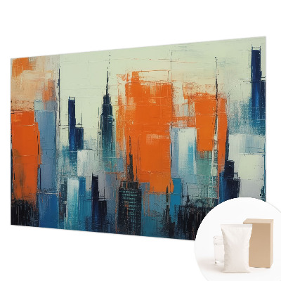 Papel de parede decorativo cidade abstrata
