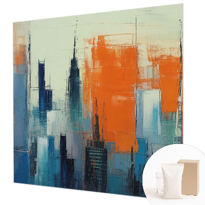Papel de parede decorativo cidade abstrata