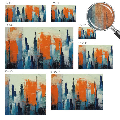 Papel de parede decorativo cidade abstrata